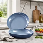 Ocean Blue Ceramic Frying Pan